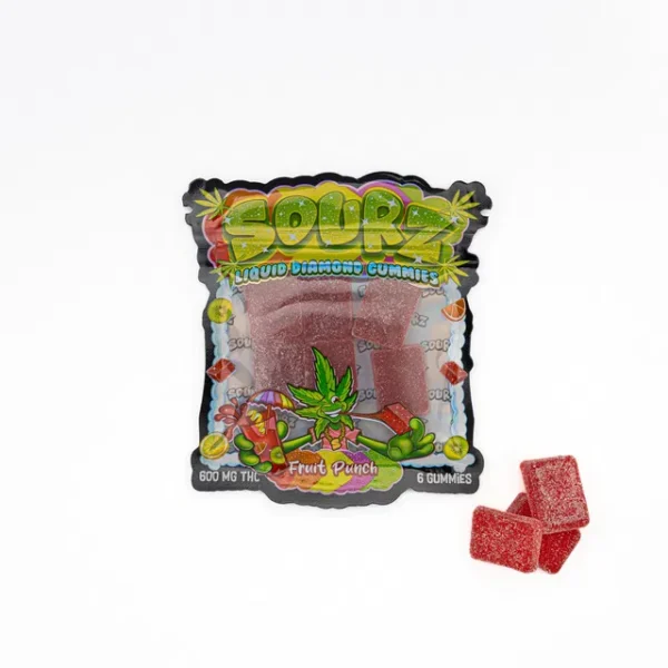 SOURZ - FRUIT PUNCH - LIQUID DIAMONDS GUMMIES - 600MG THC