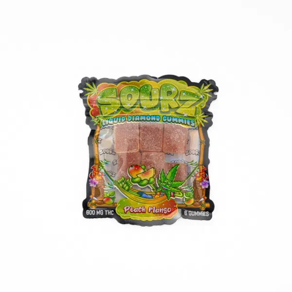 SOURZ - PEACH MANGO - LIQUID DIAMONDS GUMMIES - 600MG THC