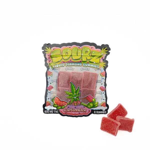 SOURZ - WATERMELON- LIQUID DIAMONDS GUMMIES - 600MG THC