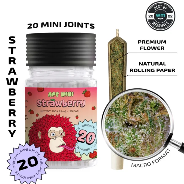 APE - Strawberry — 20 original mini joints (10g | 0.5g each)