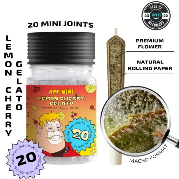 APE - Lemon Cherry Gelato — 20 original mini joints (10g | 0.5g each)