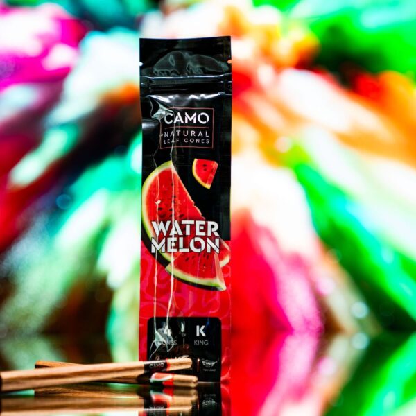 Camo -  Natural Leaf Cones - Watermelon 4pk King Size