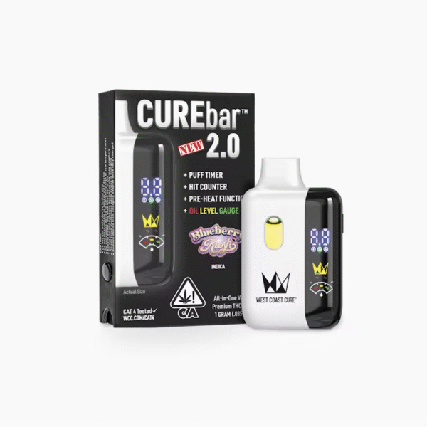 West Coast Cure- Blueberry Kush - 1G AIO CUREbar 2.0