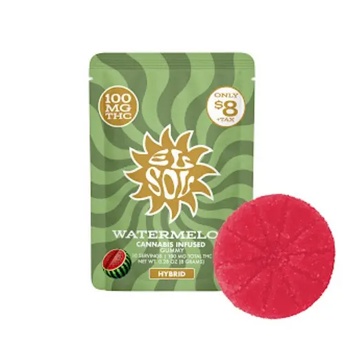 Smoakland El Sol Gummy - Watermelon 100mg THC