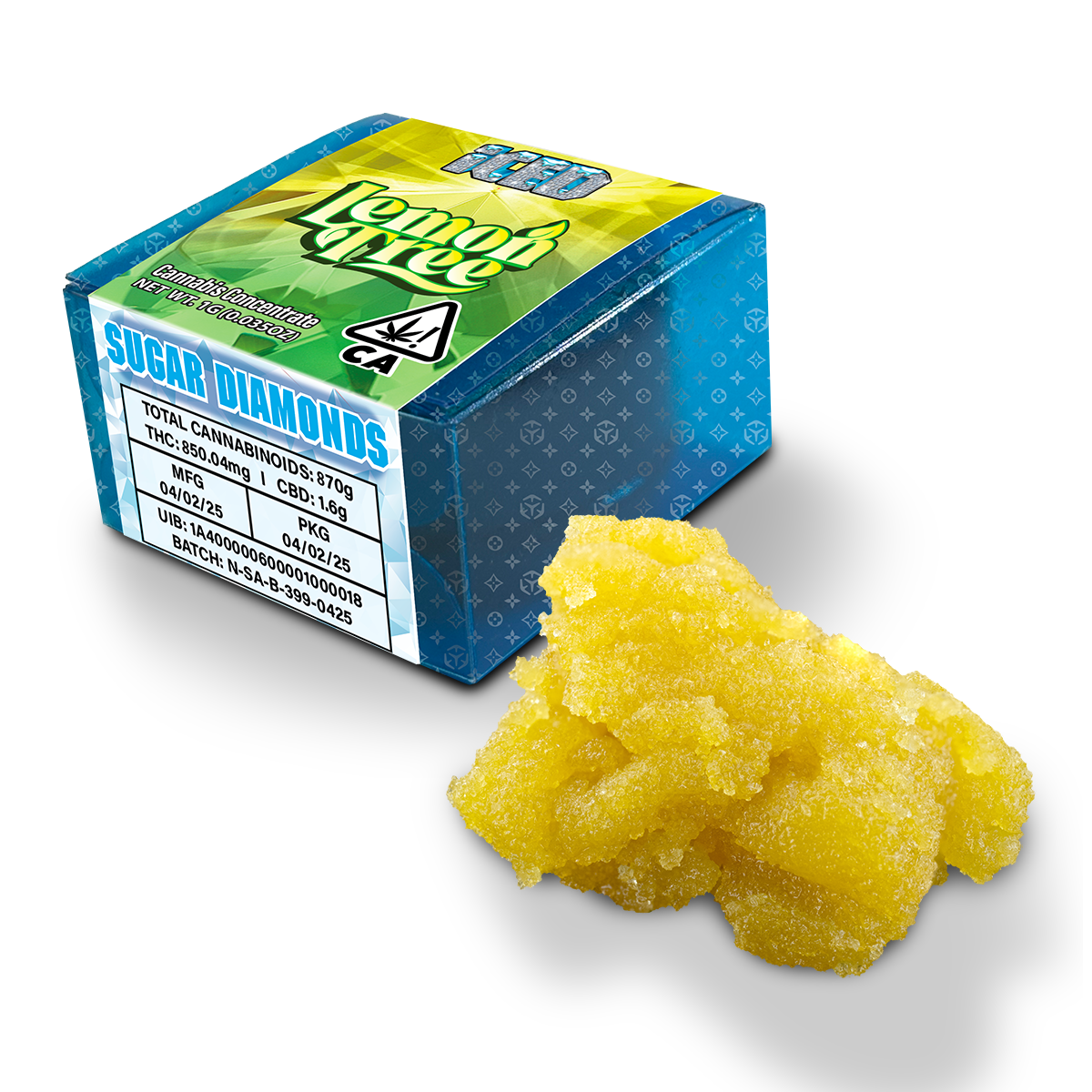 ICED_1gSugarDiamonds_LemonTree_MenuImages-1750786050 ICED - Lemon Tree (SATIVA) - Sugar Diamonds 1g - Image 1