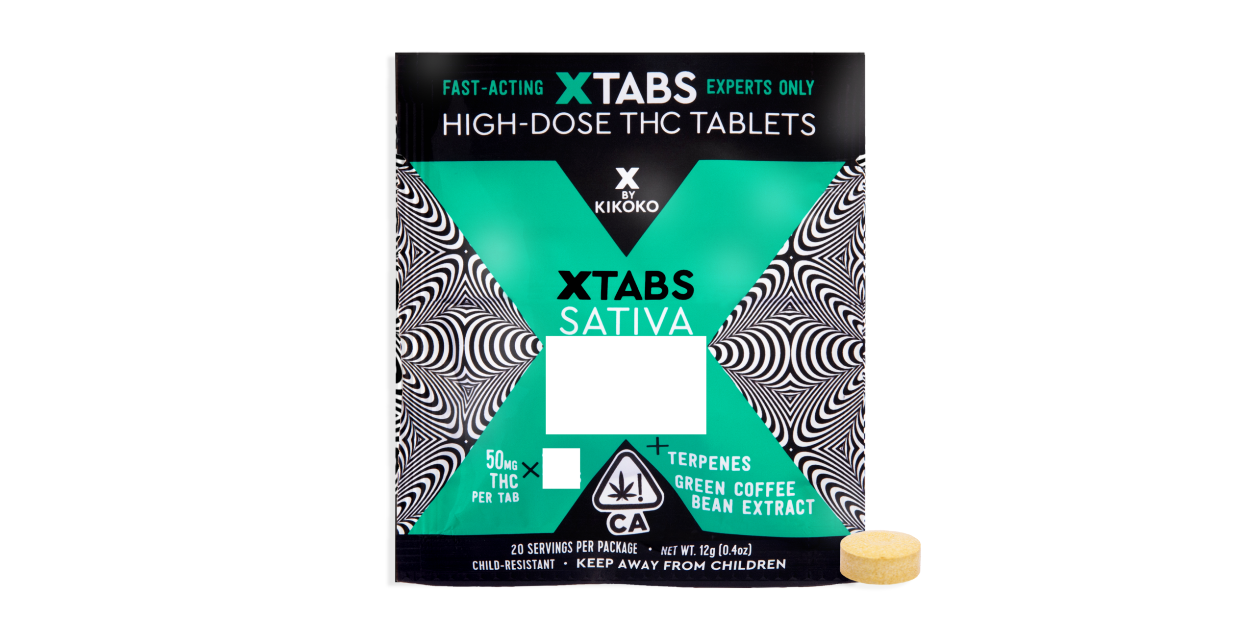 KIKOKO_XTAB1000_03_SATIVA_NABIS_3510x1770-1689870152 XTabs SATIVA - THC TABLET 50mg - Image 1
