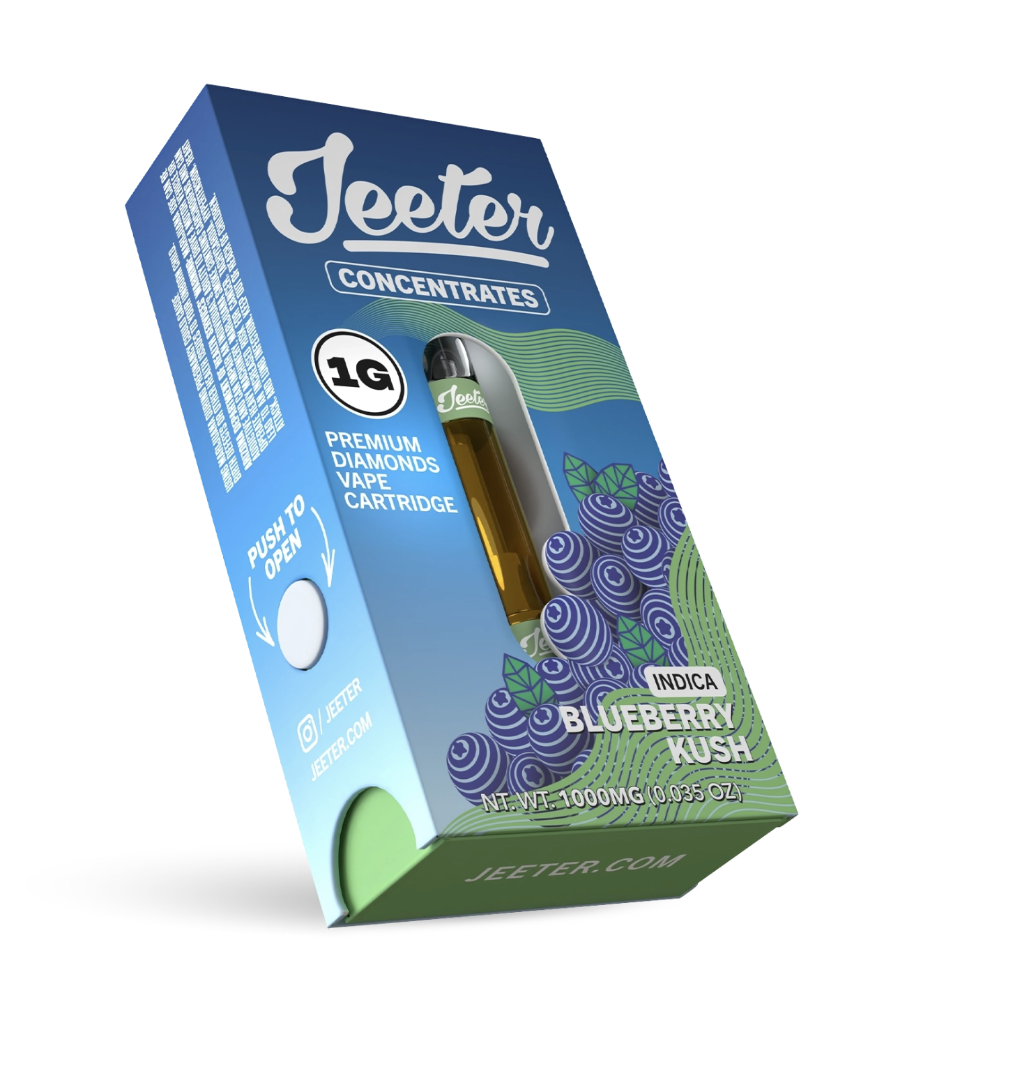Screenshot 2026-01-23 at 1.26.39 pm Jeeter - Blueberry Kush (Indica) - Premium Diamonds Cartridge 1g - Image 1