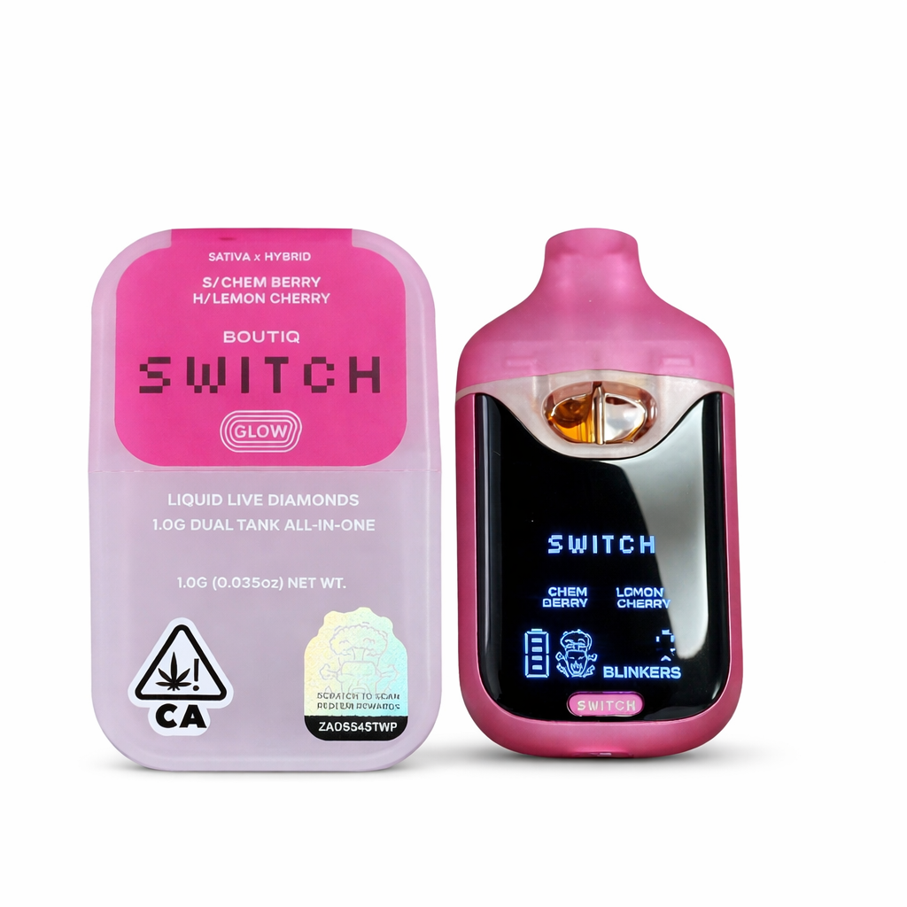 e4b1b043-11cc-47f8-8f96-15925ab46c39 Boutiq - Chem Berry (Sativa) x Lemon Cherry (Hybrid) - Switch Disposable Vape 1g - Image 1