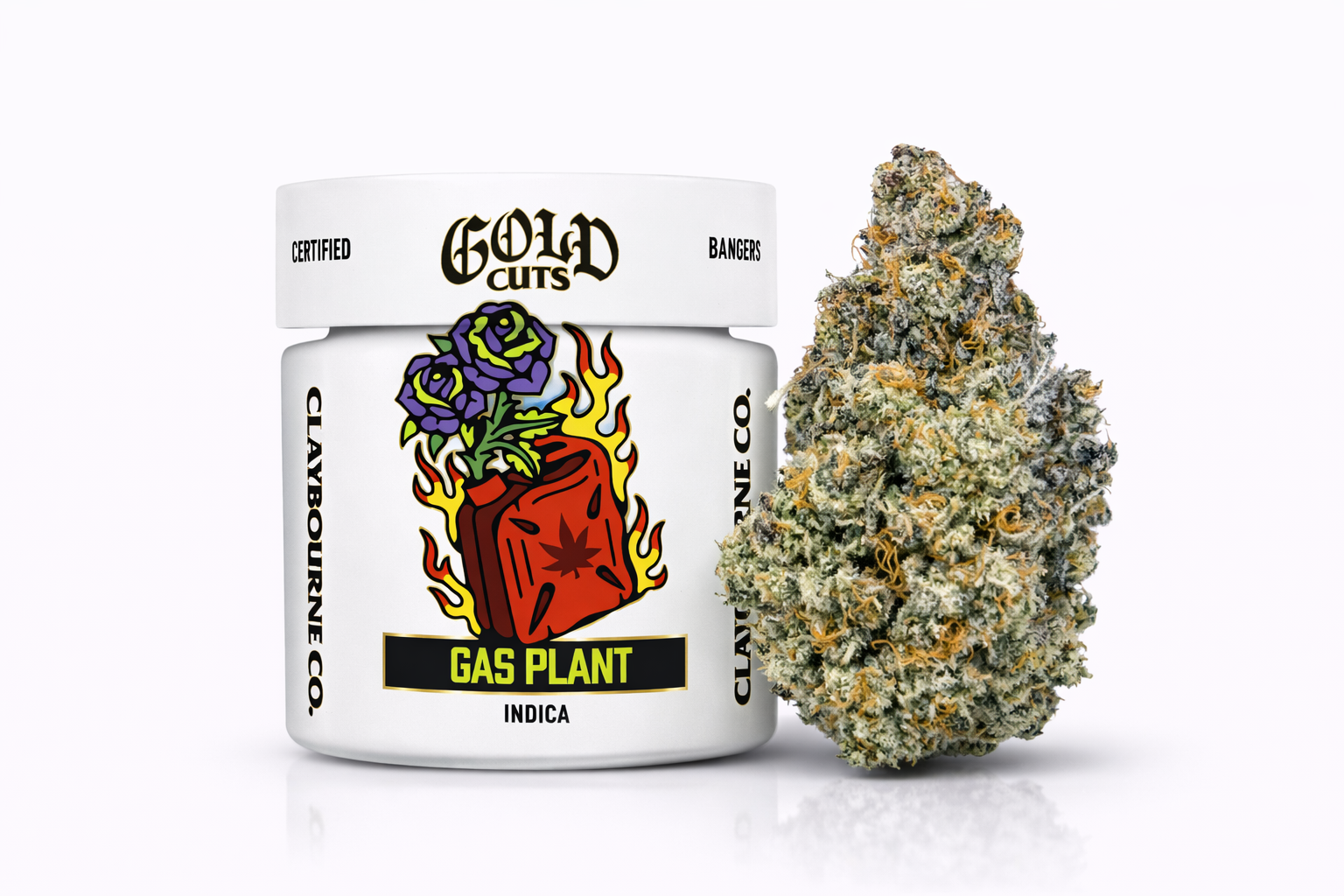 1A7F624B-F26C-425F-9CA1-C5D7D34B7CE2 Claybourne Co. -Gas Plant (3.5g) - Gold Cuts Flower - Image 1