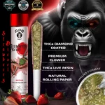 APE — Strawberry Diesel (Sativa) – THCa Joint Live Resin Infused and THCa Diamond Coated (1g)