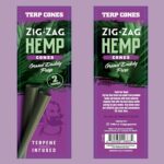 ZIG-ZAG Natural Infused Hemp Cones - Grand Daddy Purp - Pre Rolled - (2 Cones/Pack)