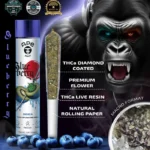 APE — Blueberry (Indica) – THCa Joint Live Resin Infused and THCa Diamond Coated (1g)