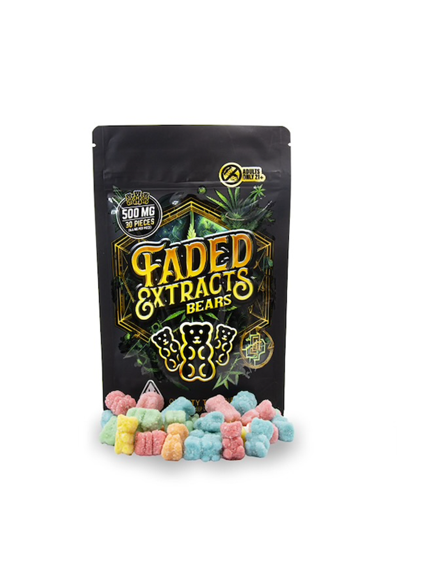 Faded Gummy Bears - 500MG THC