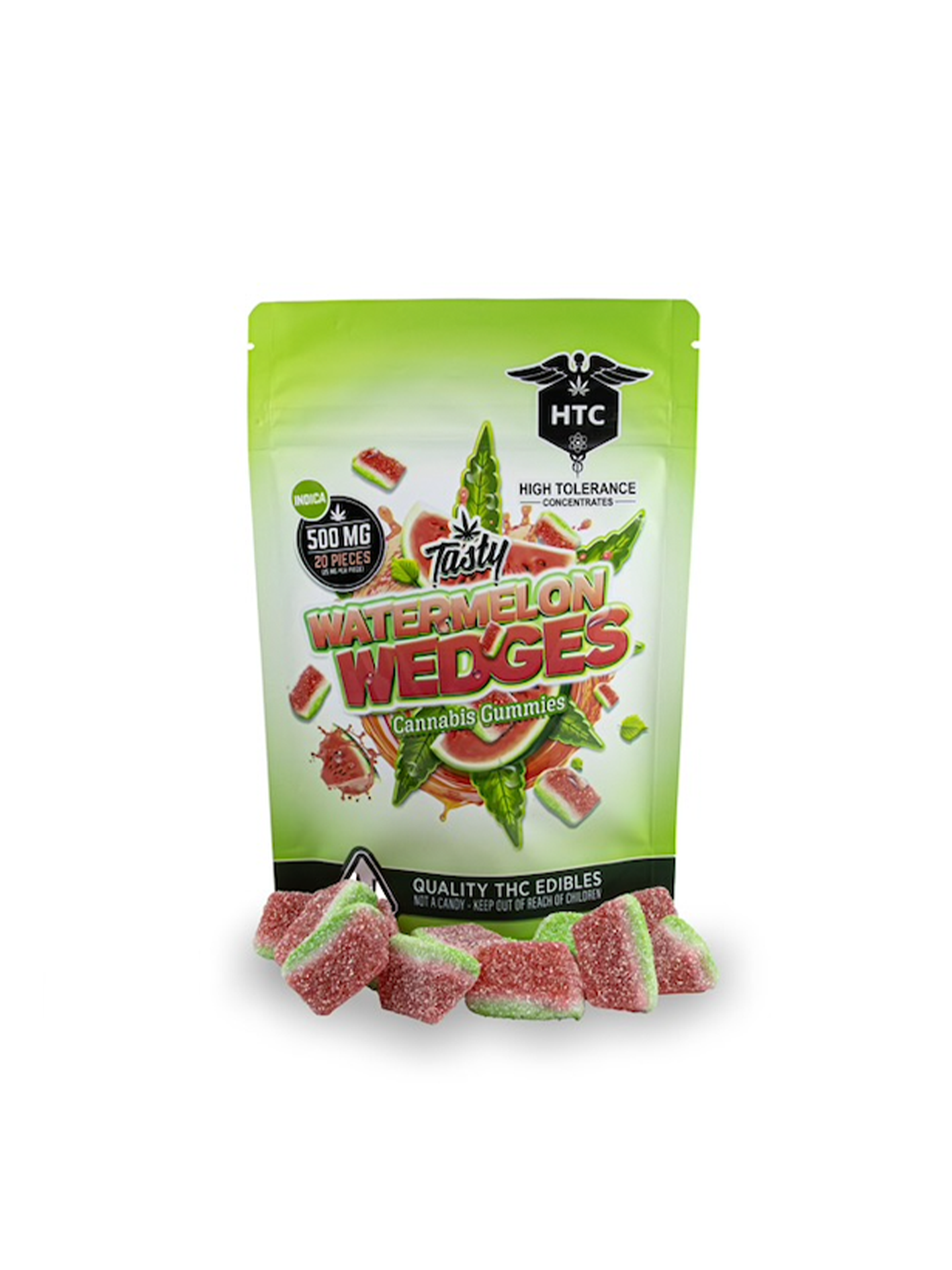 watermelon wedges High Tolerance Watermelon Wedges Gummies – 500mg THC 20 Pcs - Image 1