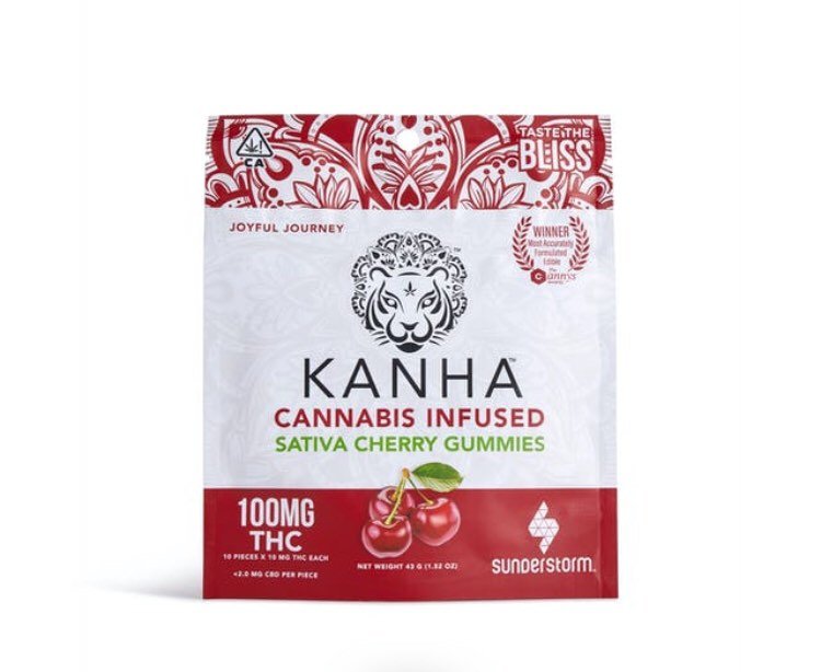 Kanha Sativa Cherry Gummies 100mg