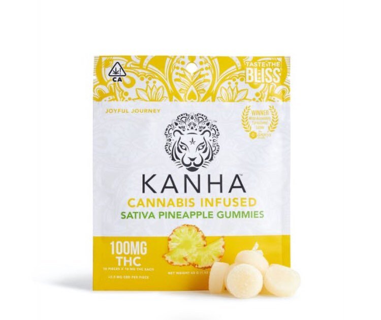 Kanha Sativa Pineapple Gummies 100mg