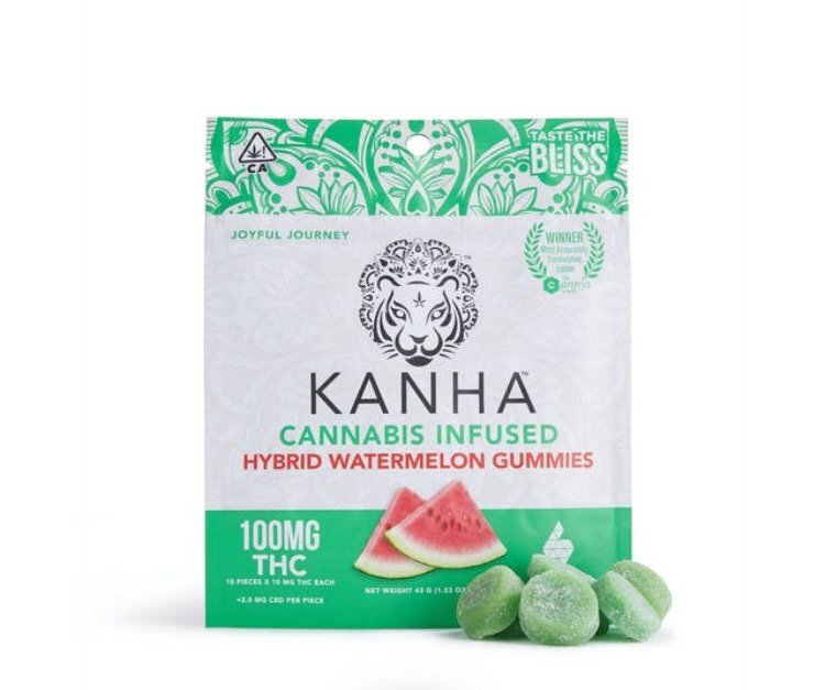 Kanha Hybrid Watermelon Gummies 100mg