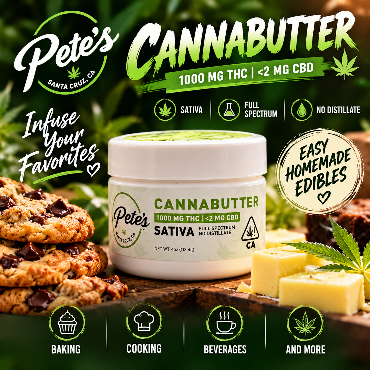 1B52F79B-6300-4C58-B39E-670E75B10F42 Big Pete's - Cannabutter - Sativa THC 1000mg - Image 1
