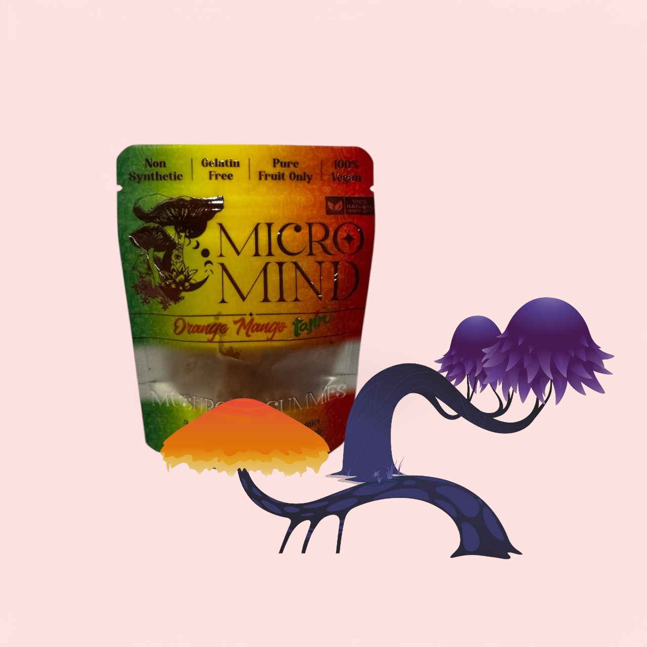 Photoroom_20250130_230533 Micro Mind - Mushroom Gummies -Orange Mango -4G - Image 1