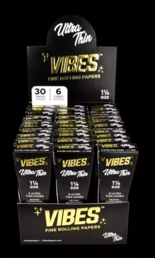 Screenshot 2021-03-10 at 19.56.06 VIBES Ultra Thin Cones - 3 Cones per Pack - Image 1