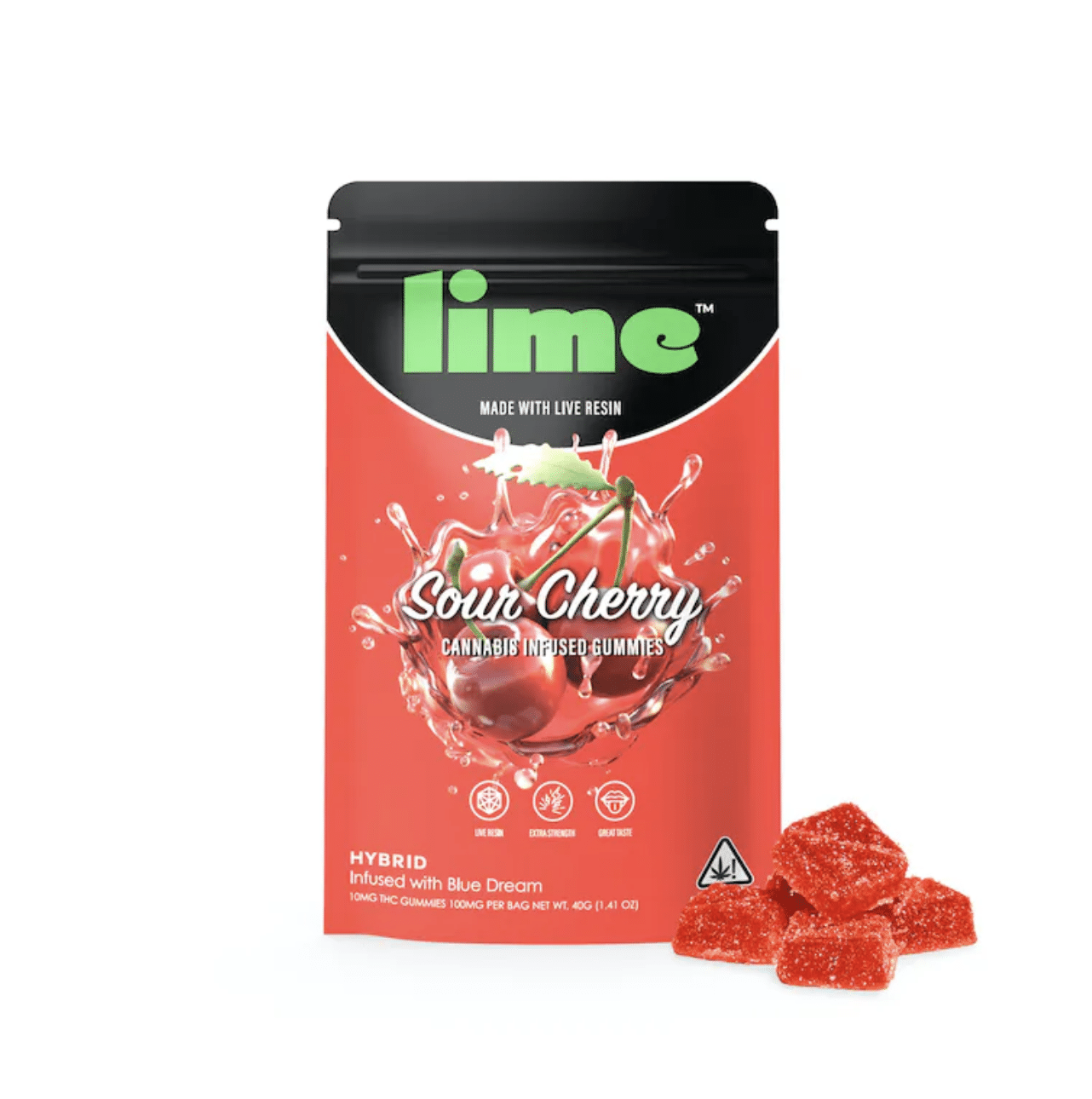 Screenshot 2023-06-01 at 12.06.18 AM Lime 100mg Gummies | Sour Cherry (Hybrid) - Image 1
