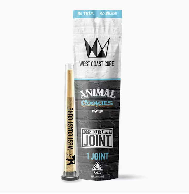 Screenshot 2025-09-24 at 5.14.44 pm West Coast Cure - Pre-Roll - Animal Cookies 1g - Image 1