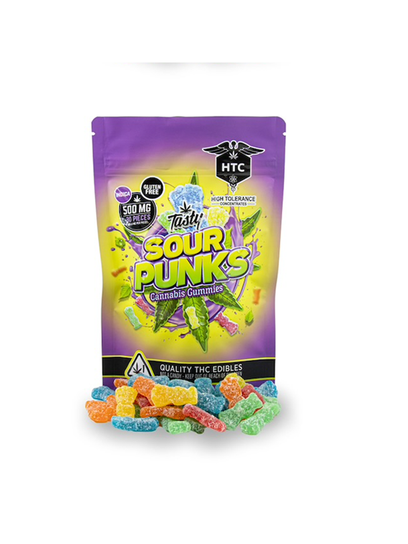 High Tolerance Sour Punks Gummies – 500mg THC 30 Pcs