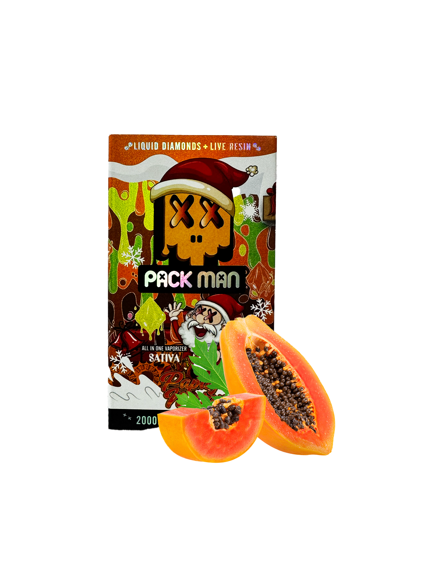 papaya PackMan -Papaya Nectar - 2G Liquid Diamonds - Live Resin Disposable - Image 1
