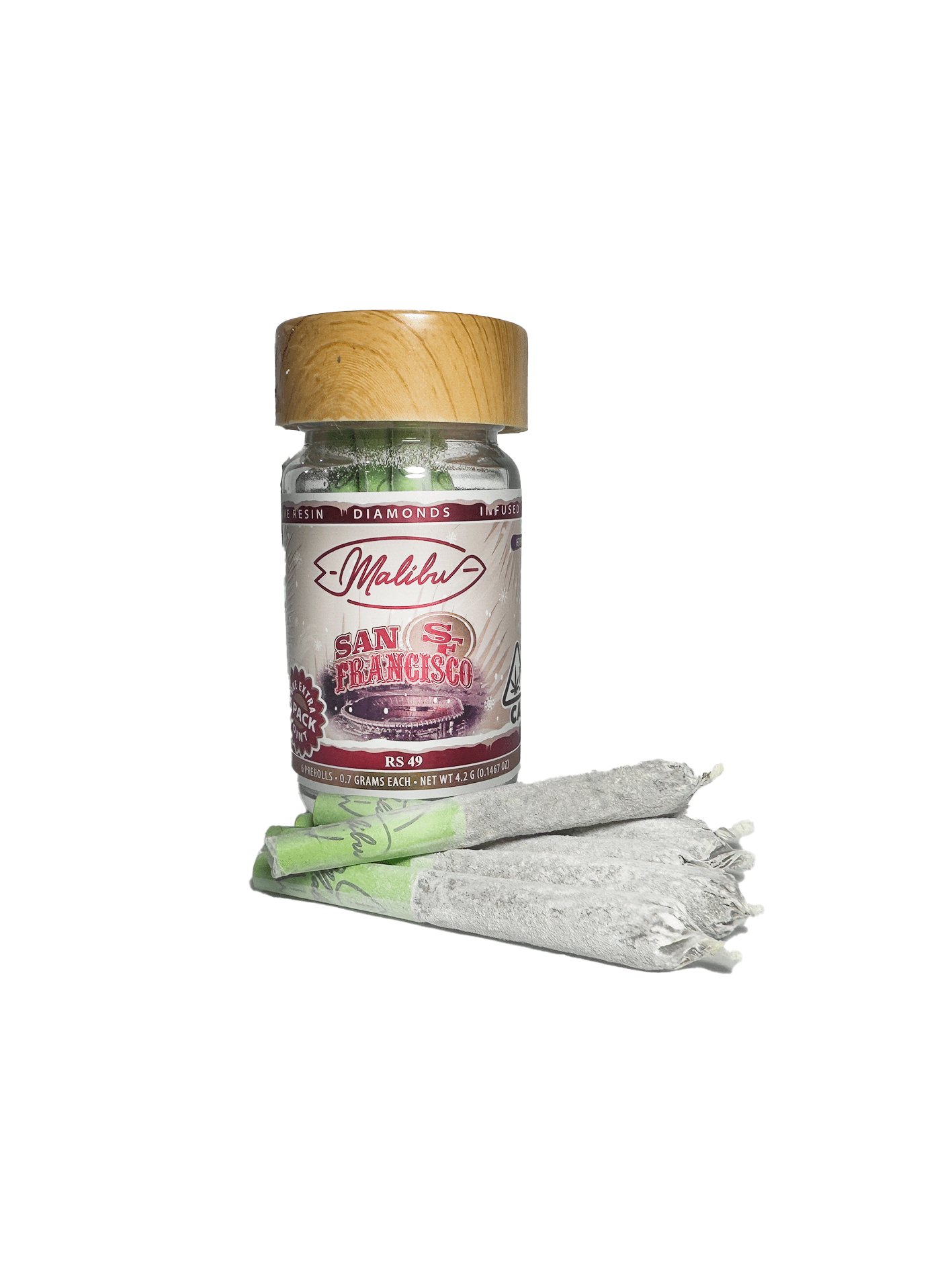 rs49 Malibu Snow Boards | RS 49 | 6pk Infused Pre-rolls 4.20g - Image 1