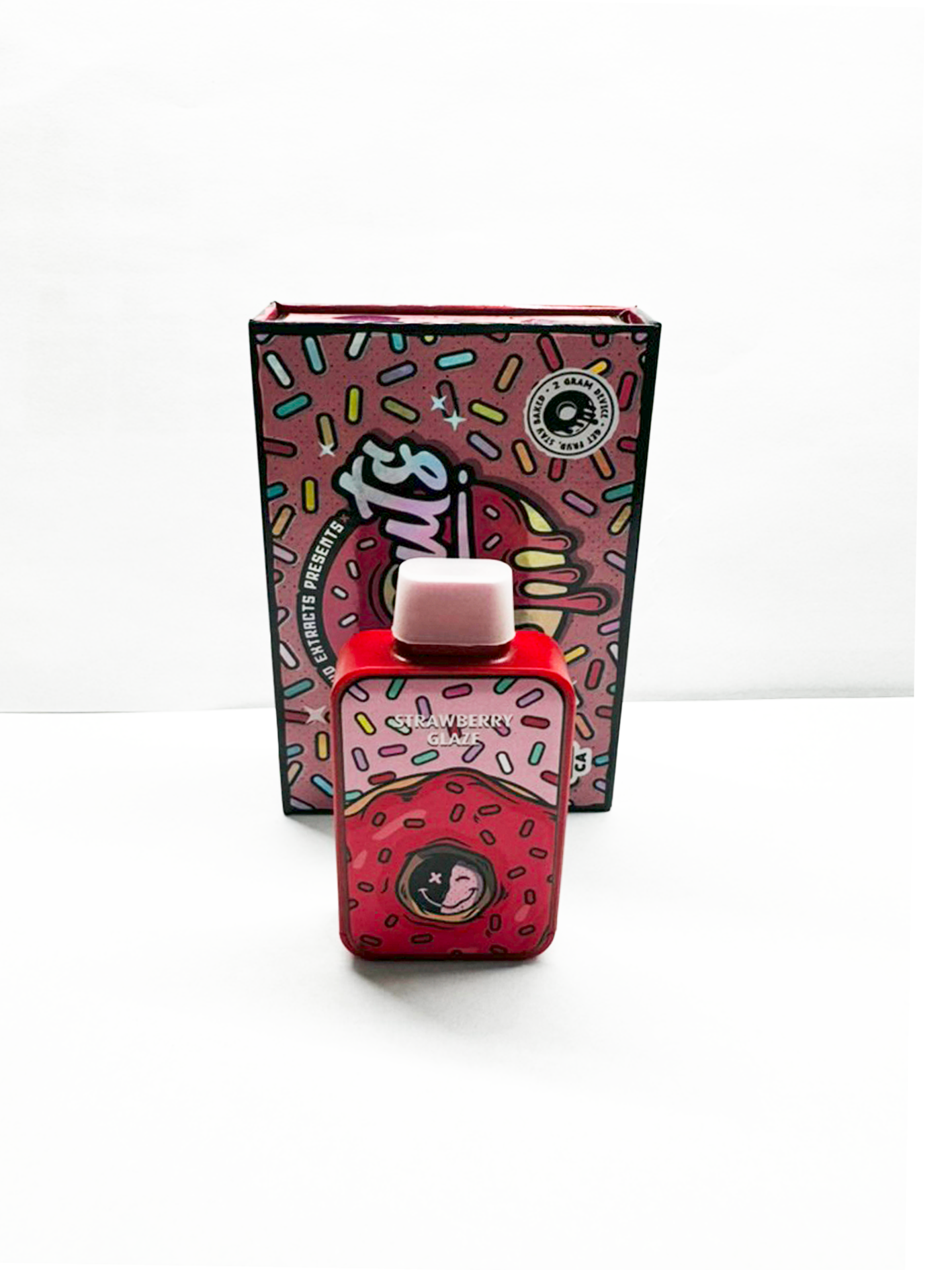 strawberry FRYD Donuts Strawberry Glaze (Sativa) - Disposable 2g - Image 1