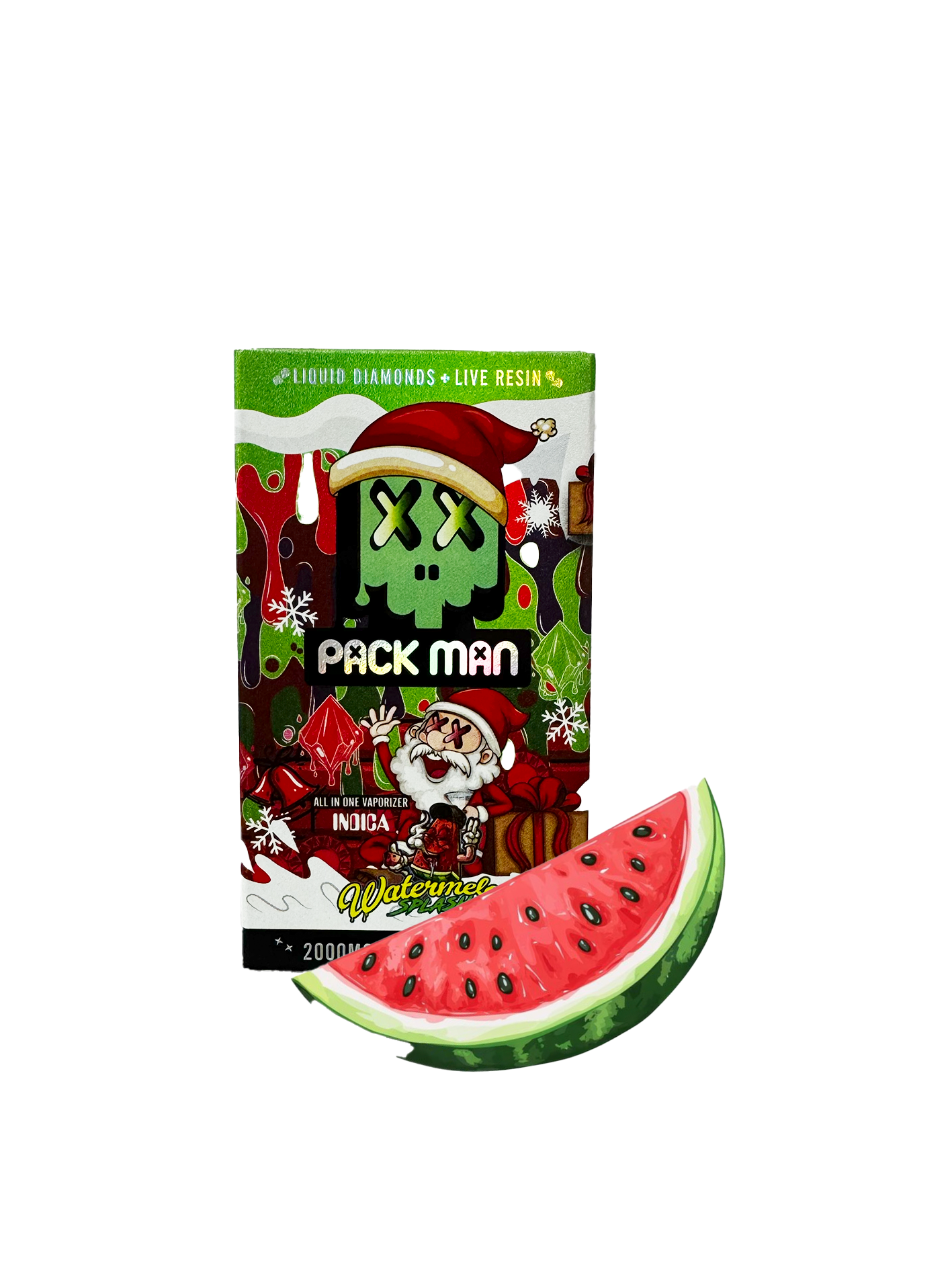 watermelon PackMan -Watermelon- 2G Liquid Diamonds - Live Resin Disposable - Image 1