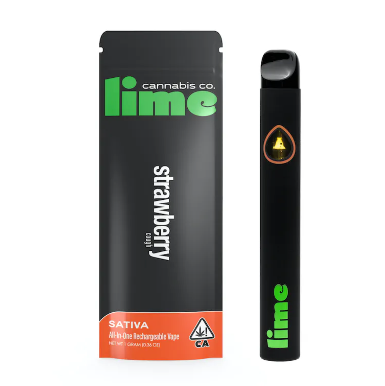 Снимок экрана 2022-09-16 в 5.07.54 PM Lime Sativa (1g Premium All-In-One Vape) | Strawberry Cough - Image 1