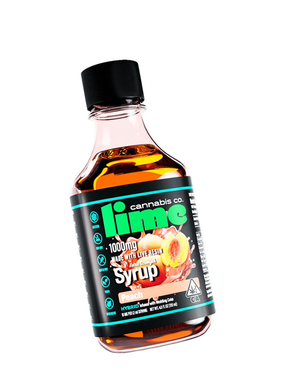 Снимок экрана 2022-11-22 в 5.35.53 PM Lime 1000mg Live Resin THC Syrup Tincture | Peach (Hybrid) - Image 1