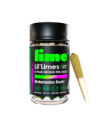 Lime Diamond & Hash Infused Lil' Limes (.6g x 5 Mini Pre Rolls) | Watermelon Runtz (Hybrid)
