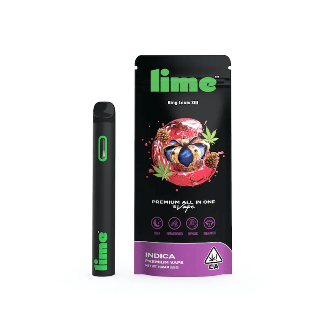 Снимок экрана 2023-02-17 в 5.57.12 PM Lime Sativa (1g Premium All-In-One Vape) | King Louis - Image 1