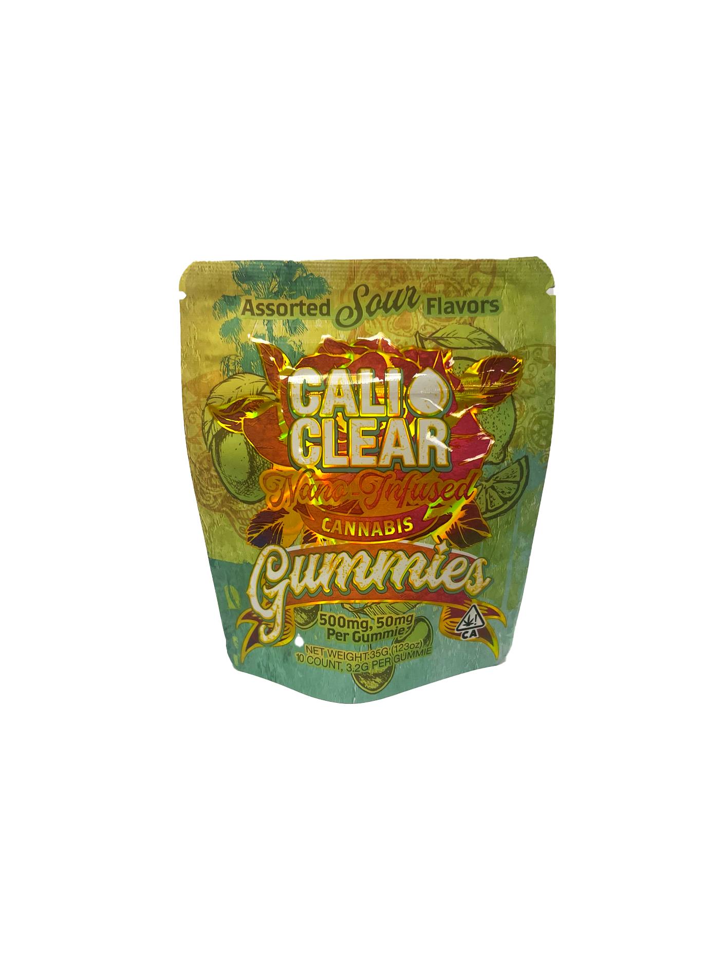 caligum CALI CLEAR- Nano-Infused Cannabis Gummies – Assorted Sour Flavors 500MG THC - Image 1