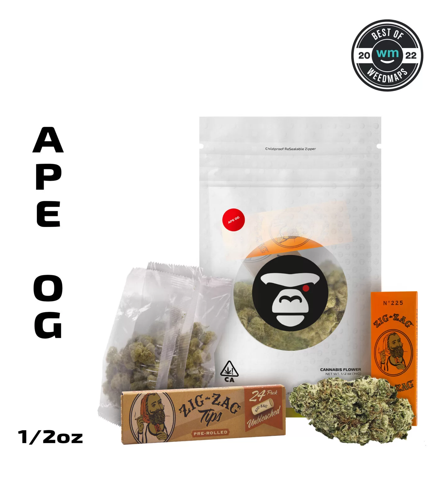APE-Flower-14g-Site-Ape-OG-1430x1536.jpg APE - APE OG (Indica) — Premium Flower 1/2oz - Image 1