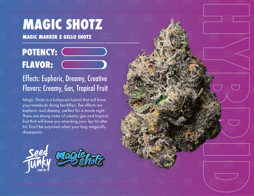 MAGICSHOTZ SEED JUNKY - Magic Shotz - Premium Indoor Flower 1/2oz - Image 1