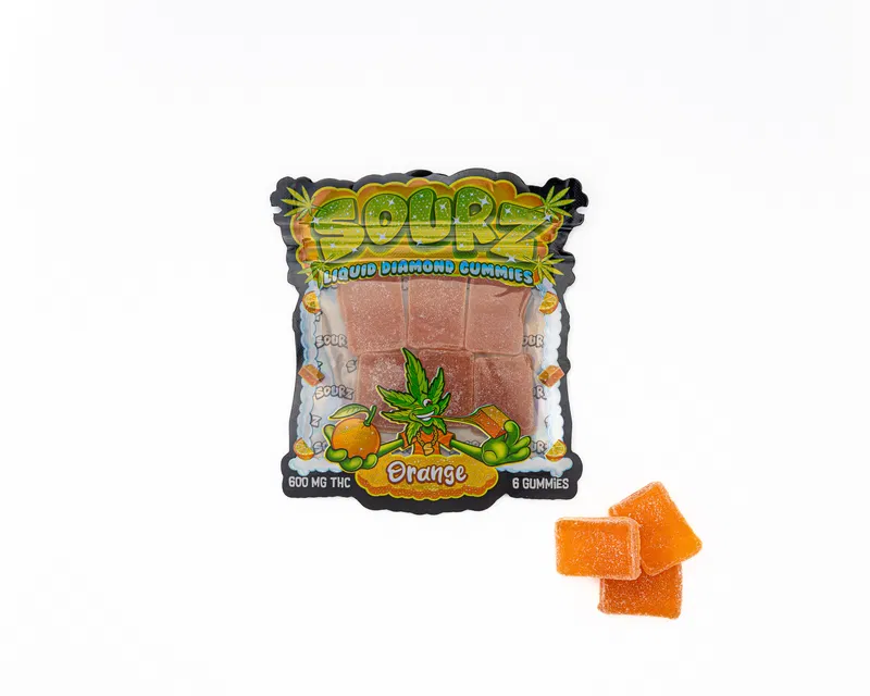 SOURZ_LIQUID_DIAMOND_GUMMIES_600_MG_ORANGE_3_1742818537_77e436ade4.jpg SOURZ - ORANGE - LIQUID DIAMONDS GUMMIES - 600MG THC - Image 1