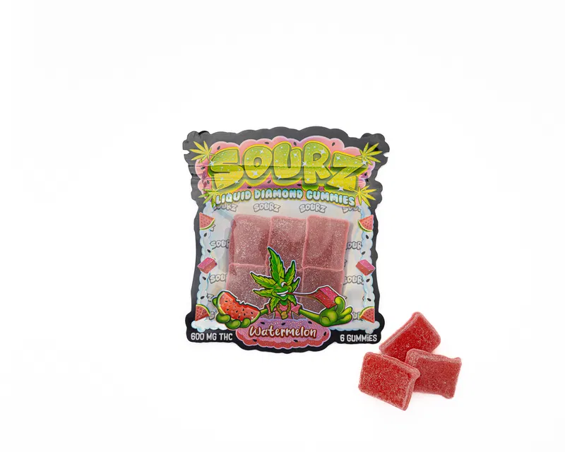 SOURZ - WATERMELON- LIQUID DIAMONDS GUMMIES - 600MG THC - Image 1