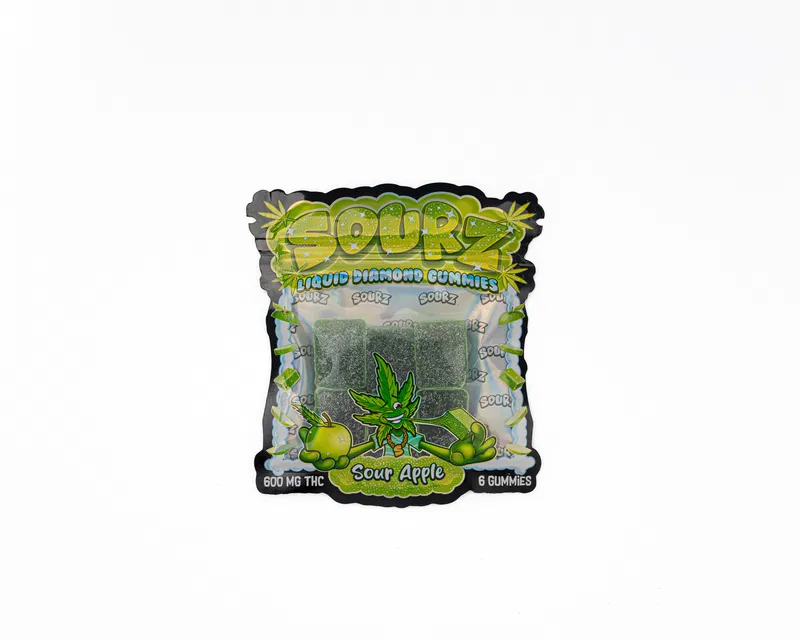 AAA SOURZ - SOUR APPLE - LIQUID DIAMONDS GUMMIES - 600MG THC - Image 1