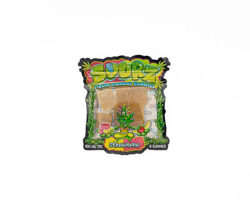 SOURZ_LIQUID_DIAMOND_GUMMIES_600_MG_STRAWNANA_1_1742818576_ac5a6fd1b3.jpg SOURZ - STRAWNANA - LIQUID DIAMONDS GUMMIES - 600MG THC - Image 1