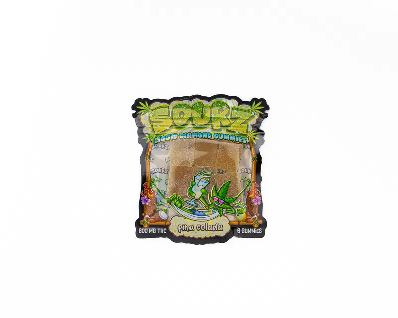 SOURZ - PINA COLADA - LIQUID DIAMONDS GUMMIES - 600MG THC - Image 1