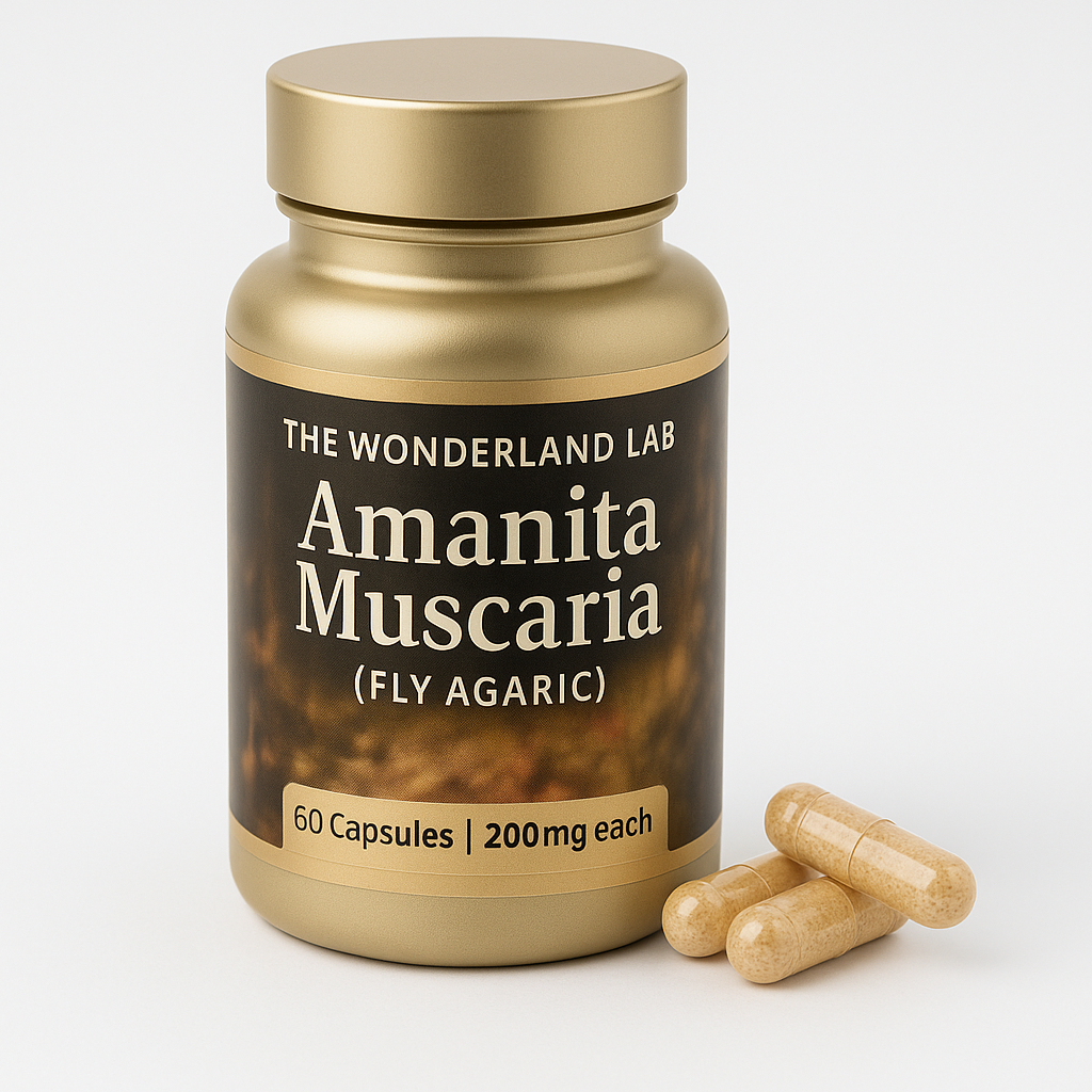 26A80981-7E31-443A-B5AF-5D4D1ECE3330 Amanita Muscaria (Fly Agaric) 60 capsules (12g) — The Wonderland Lab - Image 1