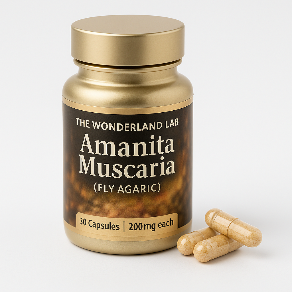 512A7226-A7D7-4612-AD46-23D8F23F6A6B Amanita Muscaria (Fly Agaric) 30 capsules (6g) — The Wonderland Lab - Image 1