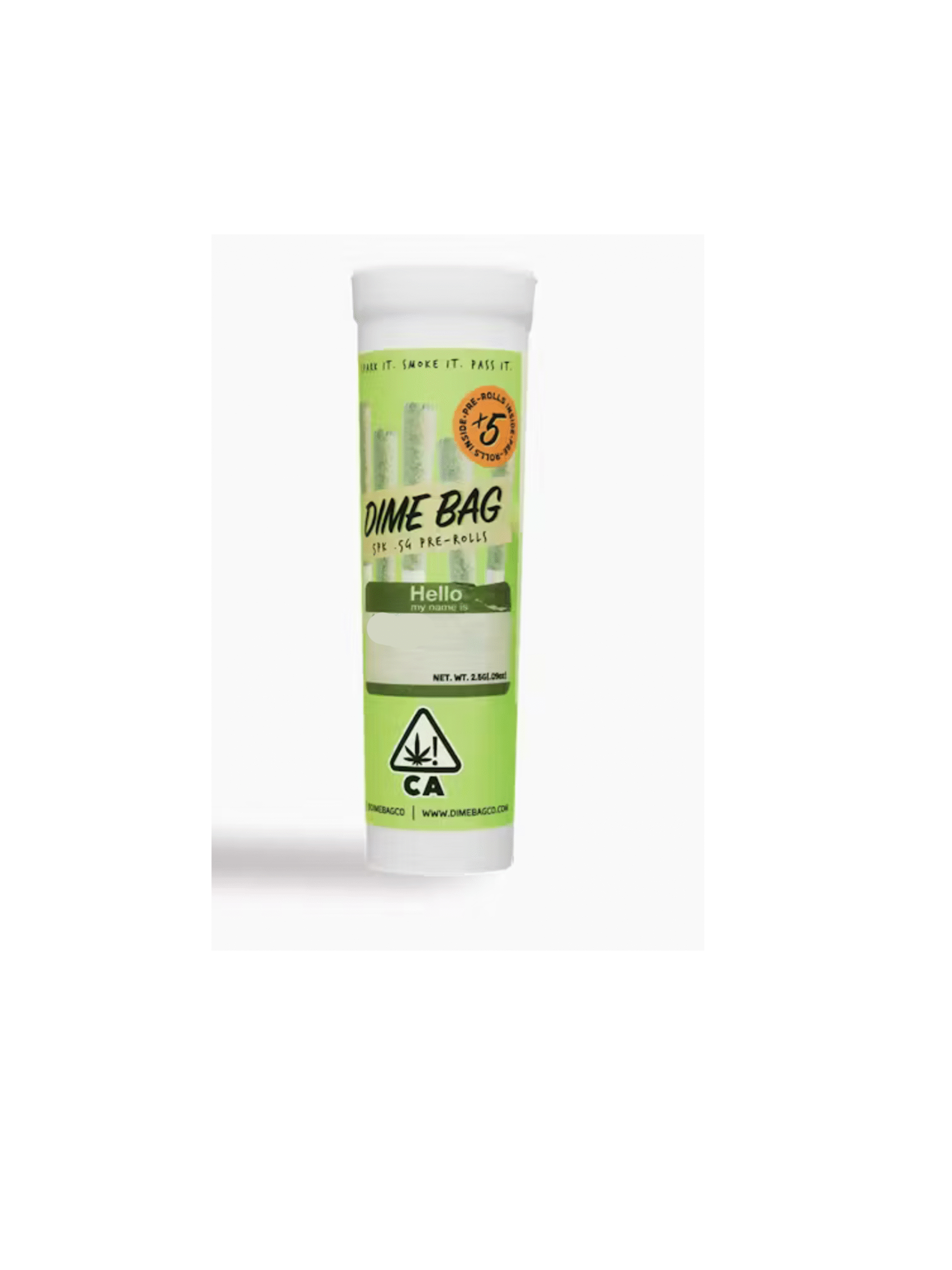 5 Dime Bag - Pre-Roll 5pk - Sherbacio 2.5g - Image 1