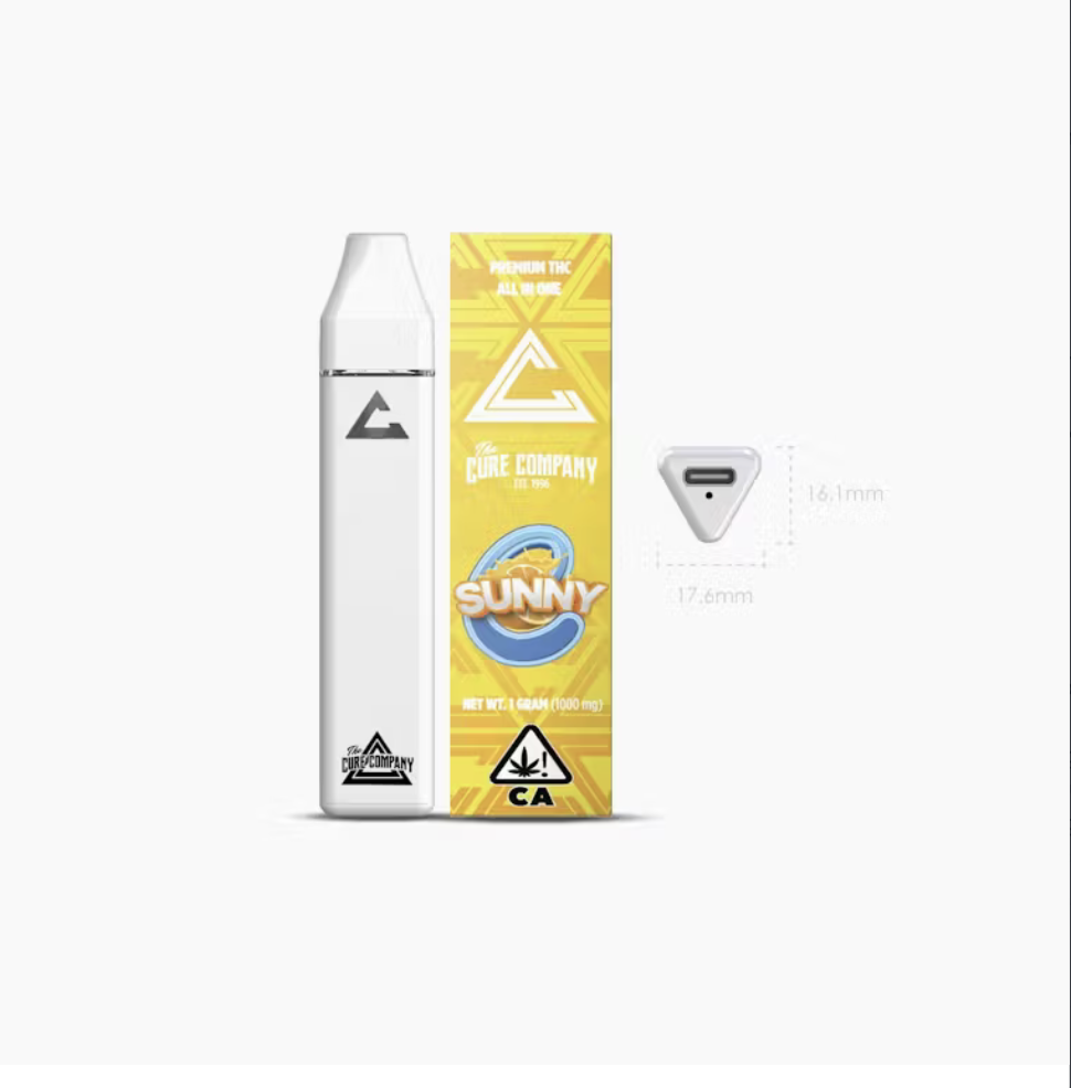 Screenshot 2025-08-01 at 3.53.16 PM The Cure Company AIO Vape Pen -Sunny C 1g - Image 1