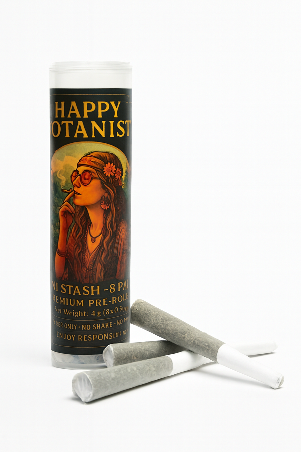 Copilot_20251119_122401 pm HAPPY BOTANIST MINI STASH ( HUMBOLDT SPECIAL BLEND) Hybrid – 8 PACK PREMIUM PRE-ROLLS 4g - Image 1