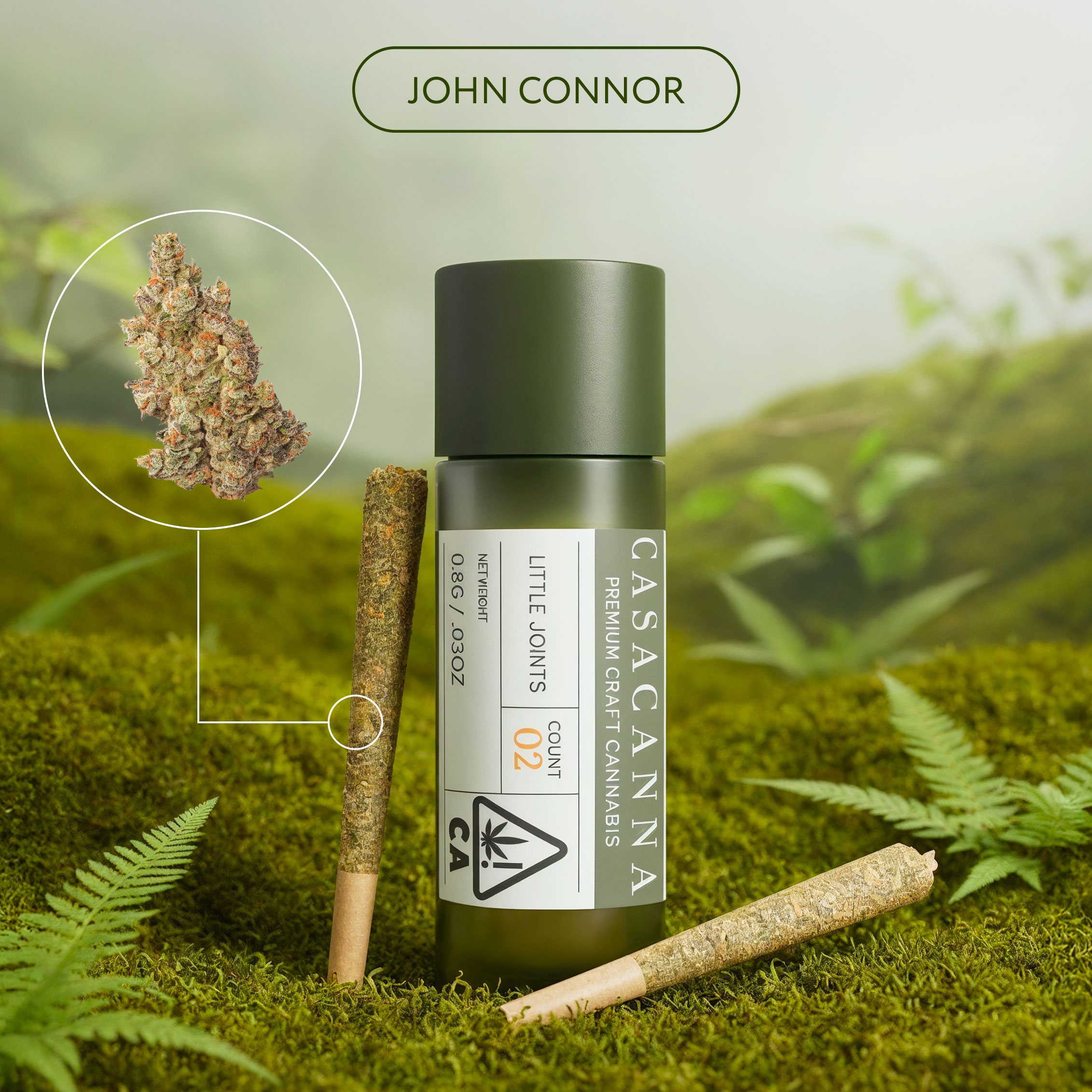 Casacanna 2pck - John Connor Casacanna – John Connor – 2-Pack Premium Craft Cannabis Pre-Rolls (0.8g) - Image 1