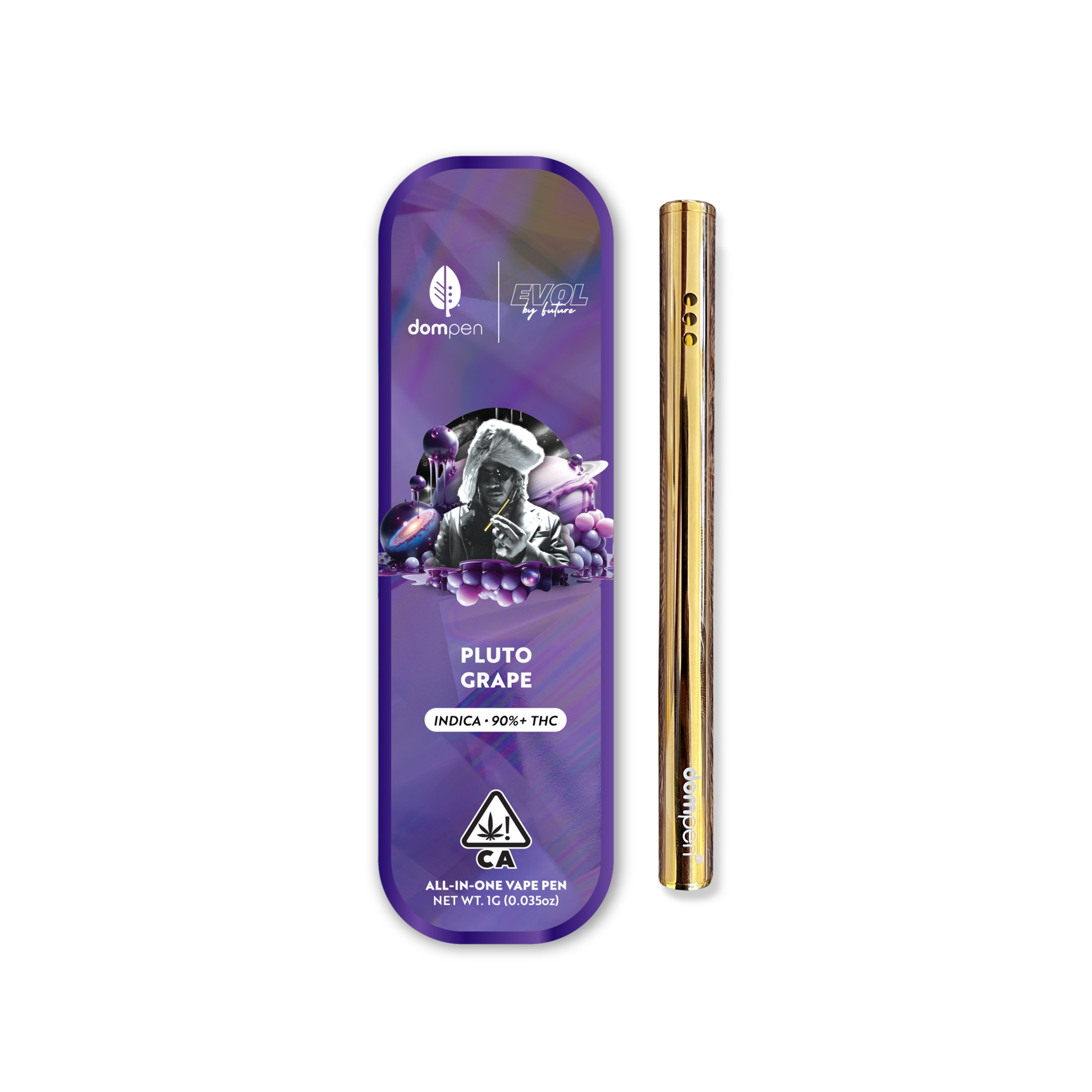 0e653422-2fee-442e-8878-244bd10ae63b Dompen - AIO - Future - Indica - Pluto Grape (1g) - Image 1